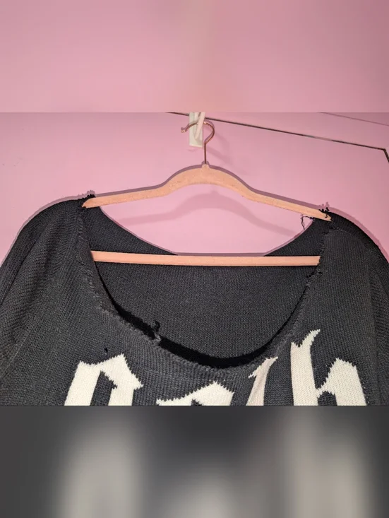 Killstar Goth AF Graphic Knit Sweater - Picture 5 of 7